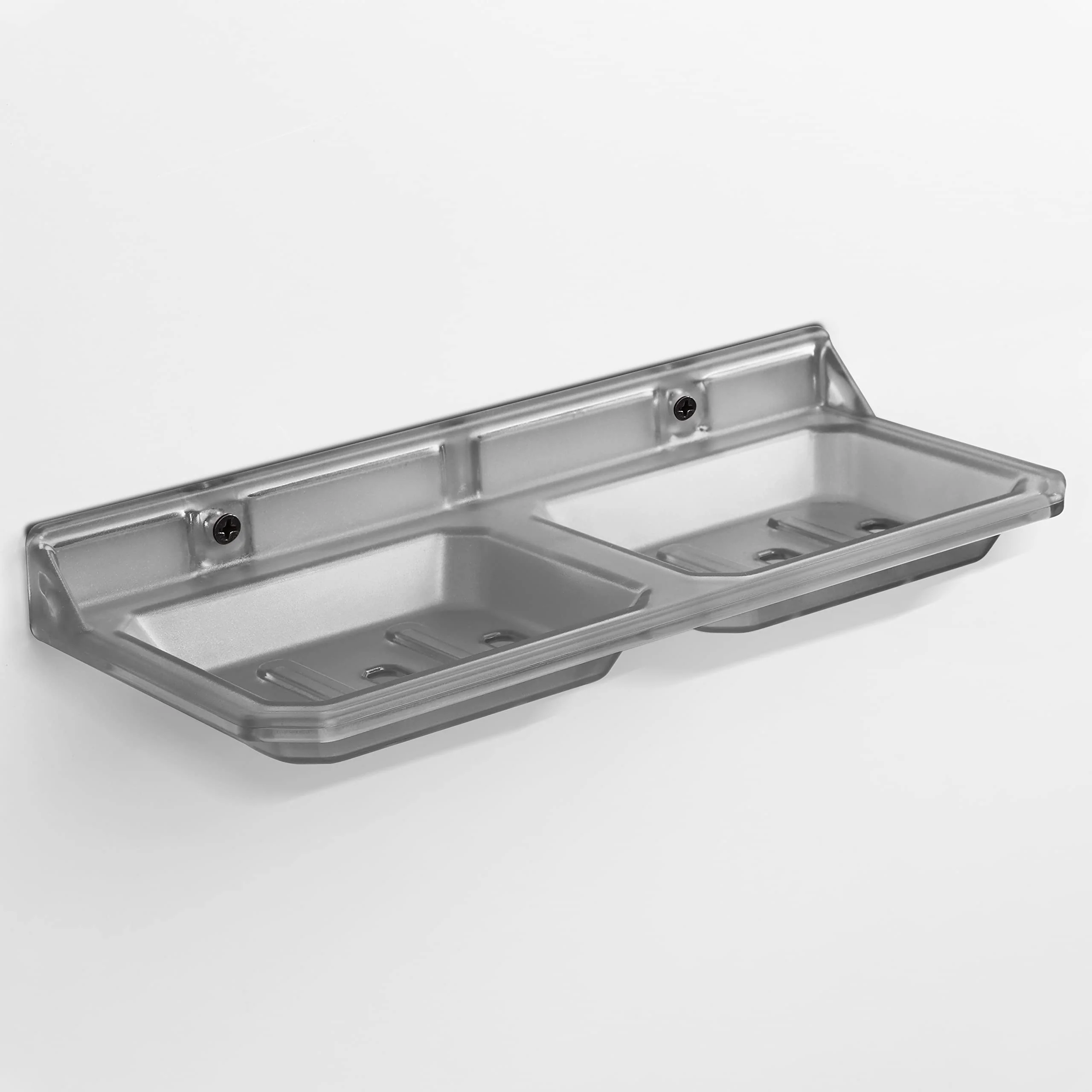 Plantex Unbreakable ABS Plastic Double Soap Dish/Stand/Holder for Bathroom & Kitchen/Bathroom Accessories (Transparent) - Image 7
