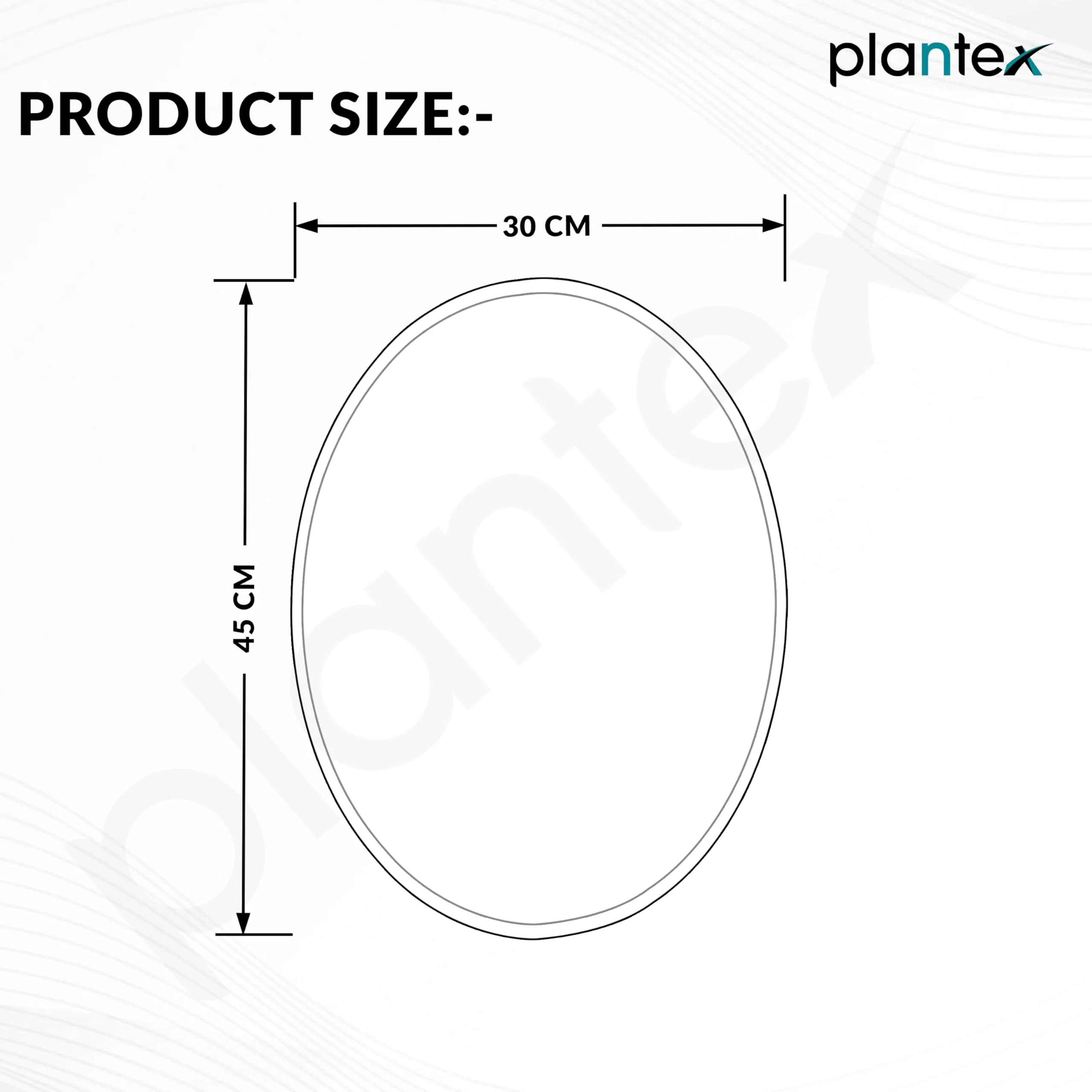 Plantex Unframed Unframed Oval Mirror for Wall/Mirror with Beveled Smooth Edges/Mirror for Bathroom/Dressing Room/Living Room/Bedroom/Entryway - (18x12 Inch), White - Image 4