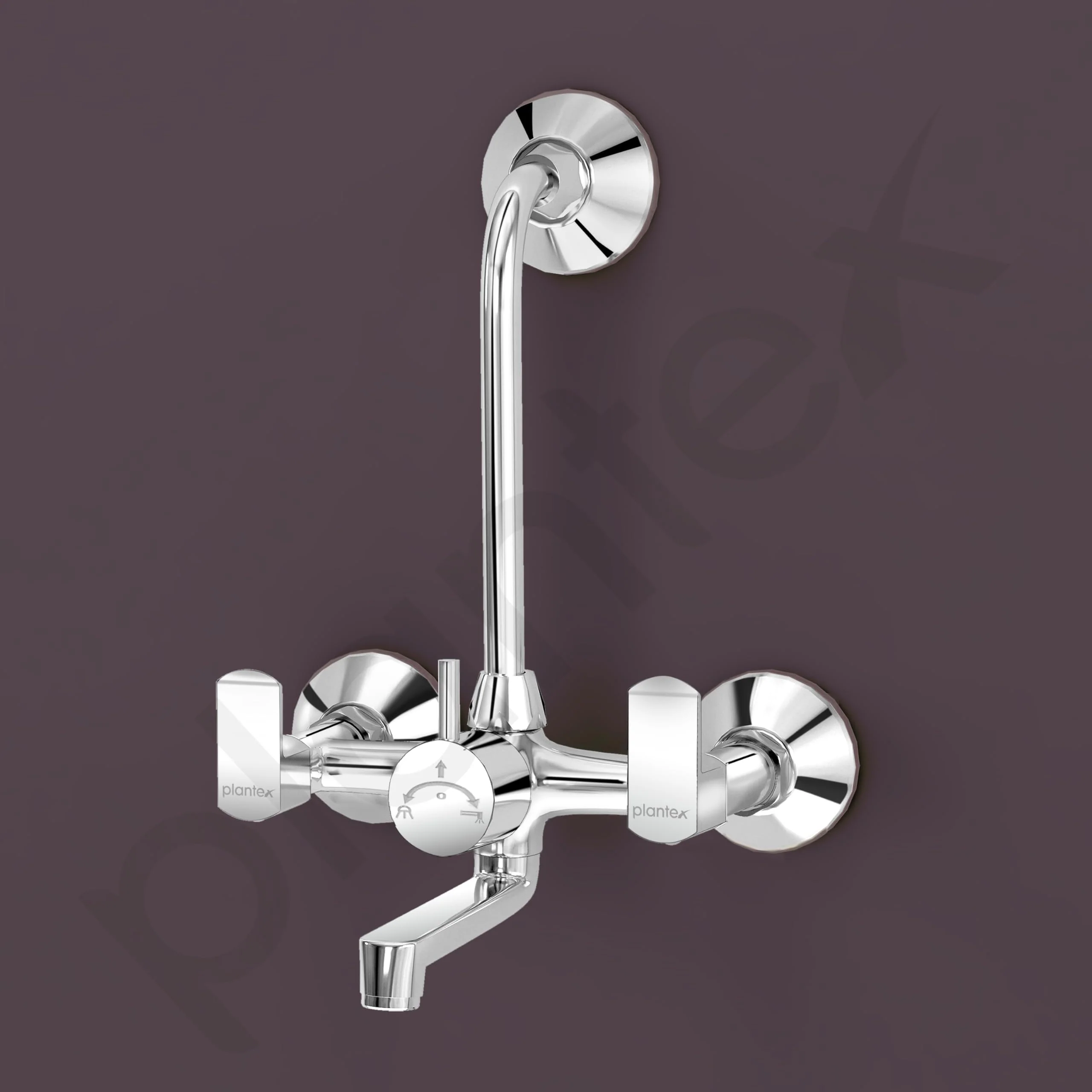 Plantex Wall Mixer 2 in 1 with L-Bend Connector and Water-Saving Aerator/Wall Mixer/Mixture Tap for Bathroom - (APS-1289 Chrome) - Image 6
