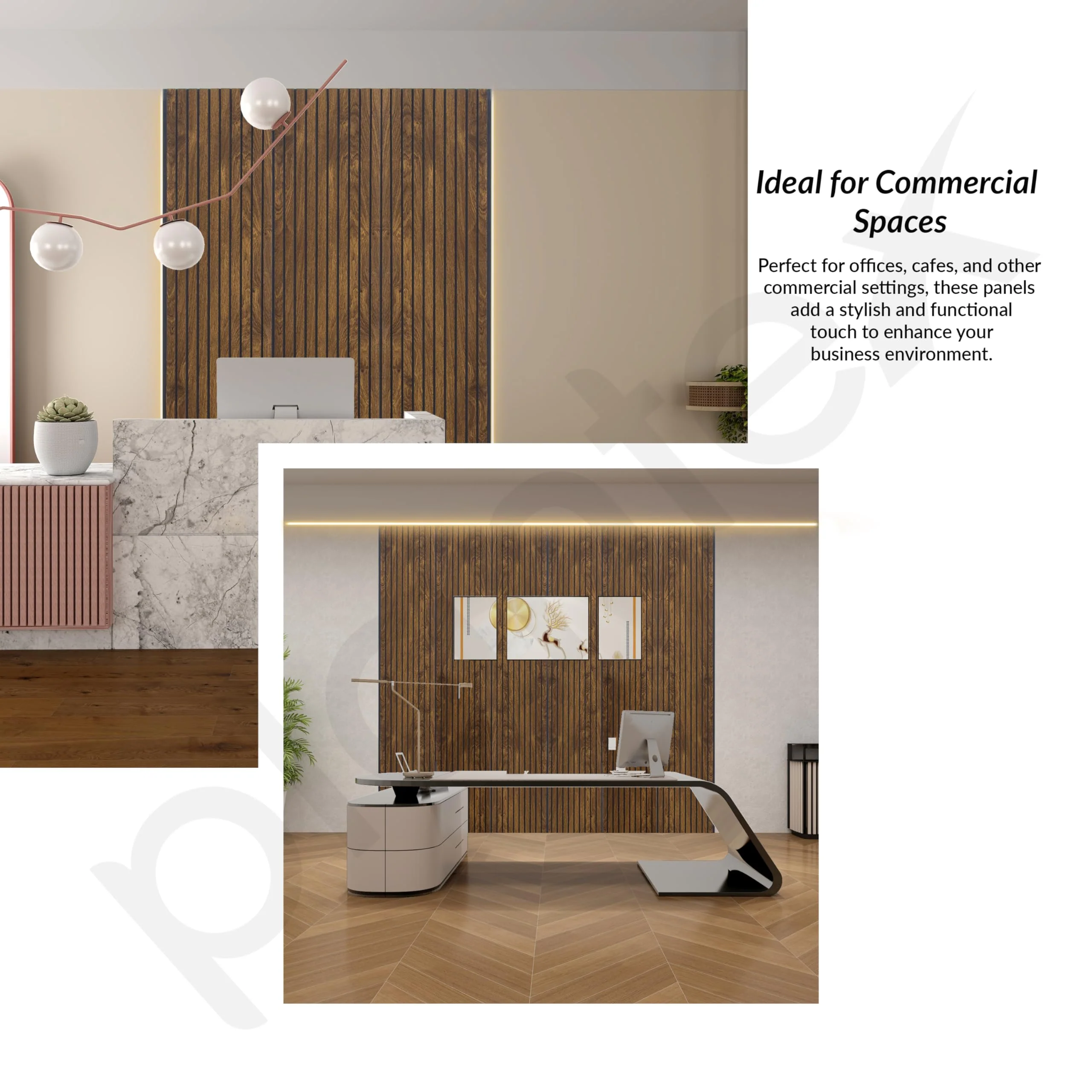 Plantex Wall Panel/PVC Louver Panel for Wall with Size - 12 Inch x 10 Ft/Durable, Lightweight, and Stylish Panels for Office/Hotel/Ideal for Walls & Ceilings - Pack of 1 (Dark Wood, 5033) - Image 7