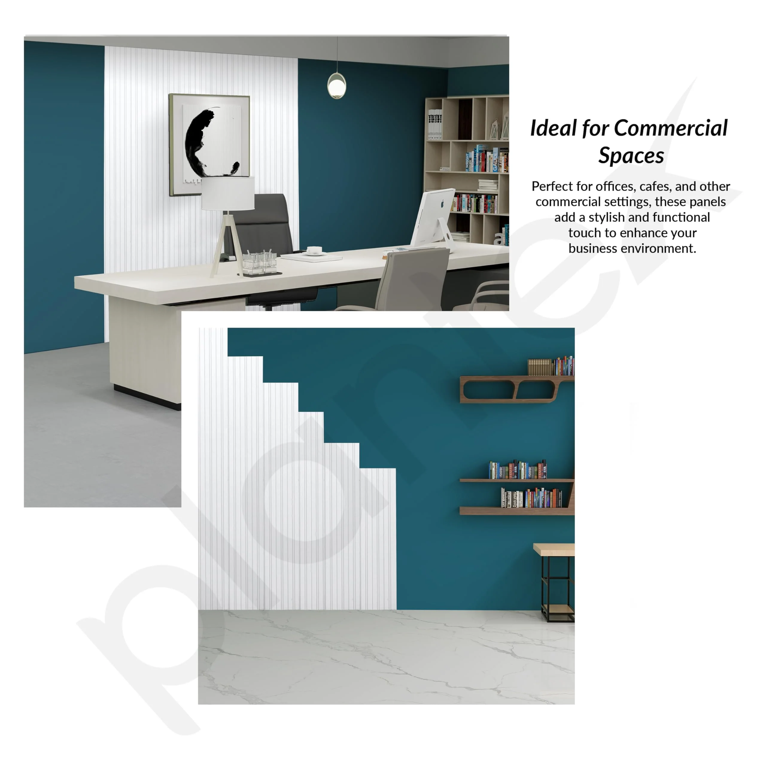 Plantex Wall Panel/PVC Louver Panel for Wall with Size - 12 Inch x 10 Ft/Durable, Lightweight, and Stylish Panels for Office/Hotel/Ideal for Walls & Ceilings - Pack of 1 (White, 5031) - Image 7