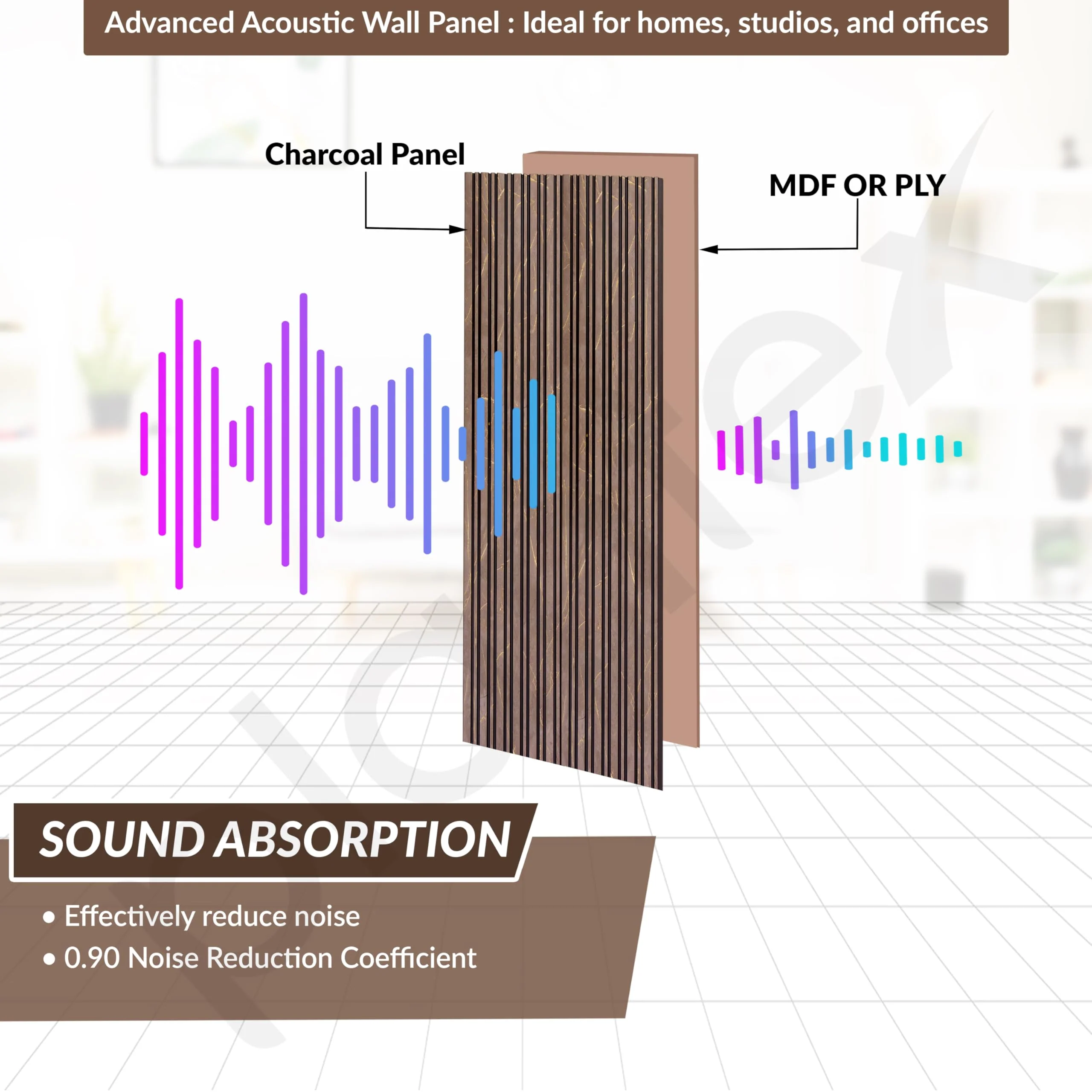 Plantex Wall Panels/Louvers Panel for Wall 8 Feet/Charcoal Panel for Interior Wall Décor/3D Wall Panel - Pack of 10 Covers - 40 Sq. Ft, Size-5 Inch x 8 Feet (Brown Marble) - Image 5
