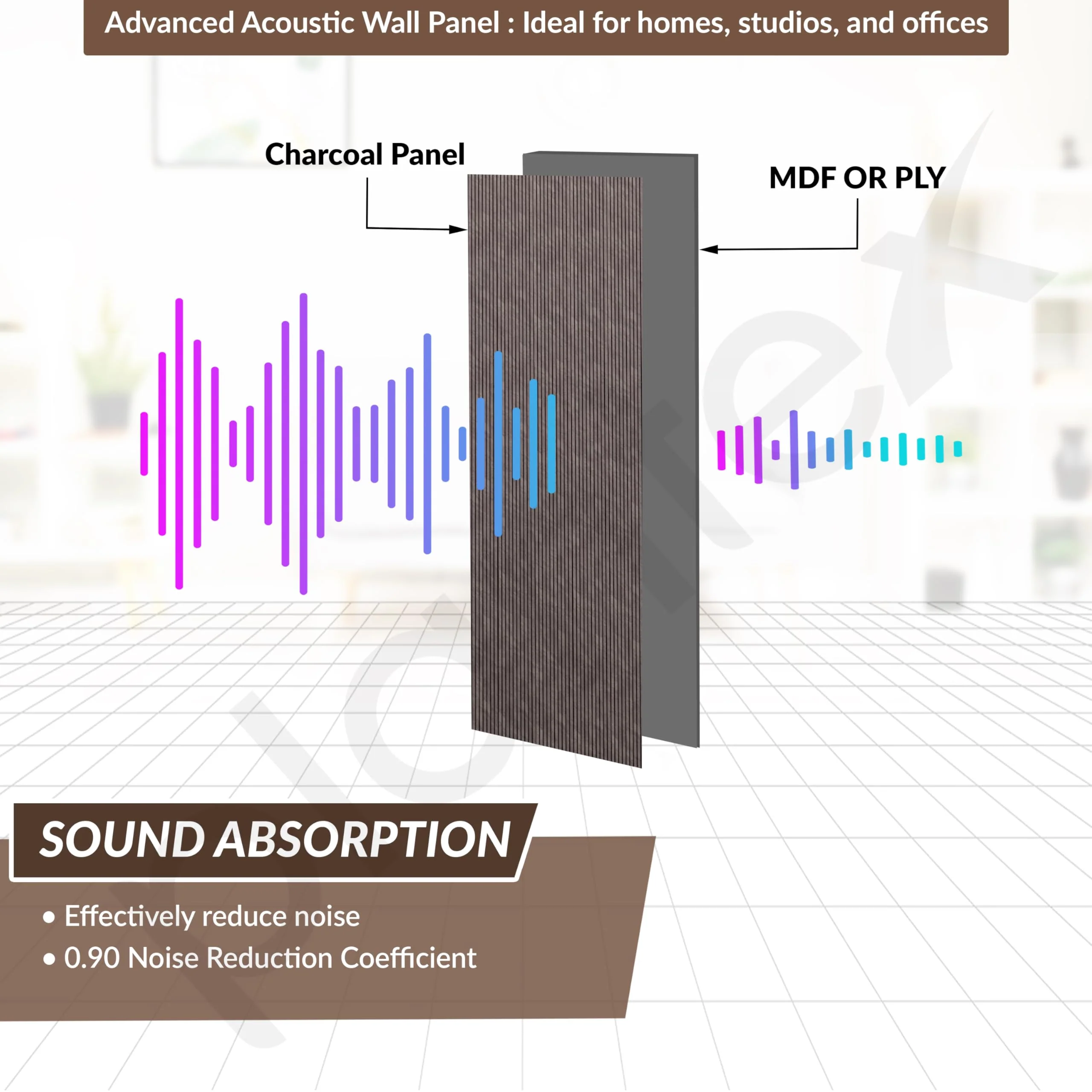 Plantex Wall Panels/Louvers Panel for Wall 8 Feet/Charcoal Panel for Interior Wall Dรฉcor/3D Wall Panel - Pack of 10 Covers - 40 Sq. Ft, Size-5 Inch x 8 Feet (Taupe Brown) - Image 5