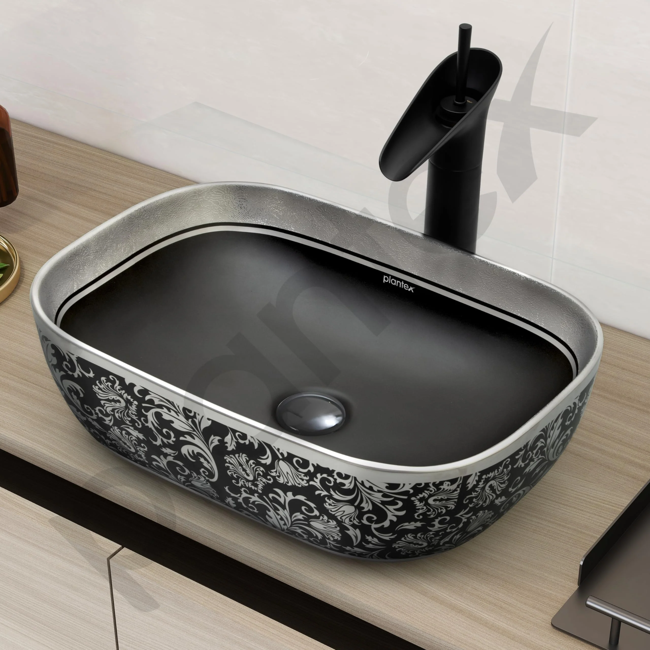 Plantex Wash Basin for Bathroom/Ceramic Table Top Washbasin/Countertop Vessel Sink Basin - Indo-European Collection (EQTT-521,18 x13x 5 Inch) - Image 7