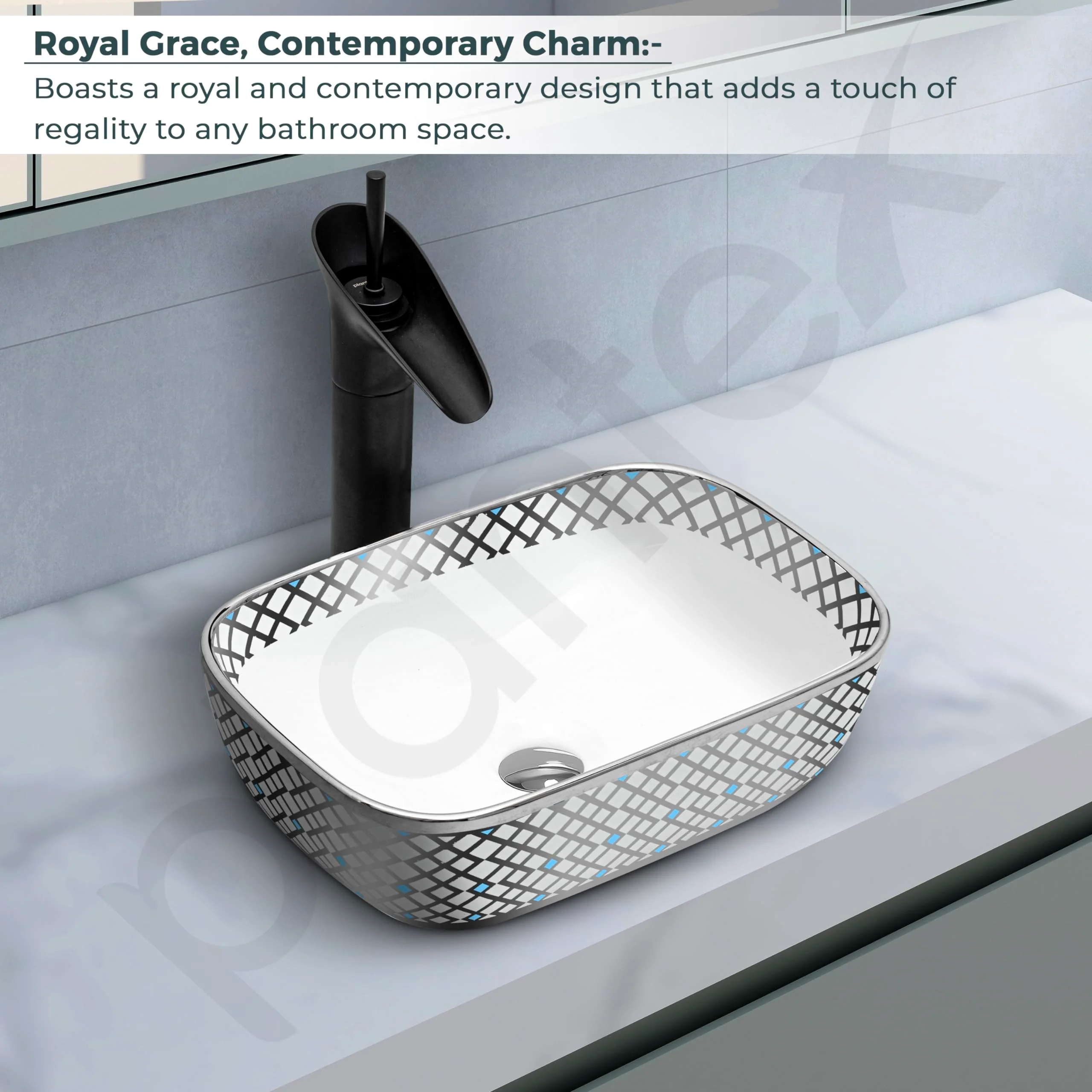Plantex Washbasin For Bathroom/Tabletop Wash Basin/Countertop Wash Basin/Vessel Sink (EQTT-495, 14 x 10 x 5 Inch) - Image 5
